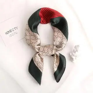 Wholesale 1026A Custom Logo Brand Designer 70*70 Digital Printing Square Satin Silk Scarf for Women Stylish Luxury High Quality